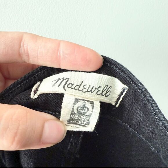 Madewell 9" Mid-Rise Button Front High Waist‎ Skinny Jeans M3088 Black Size 28 - Picture 5 of 8